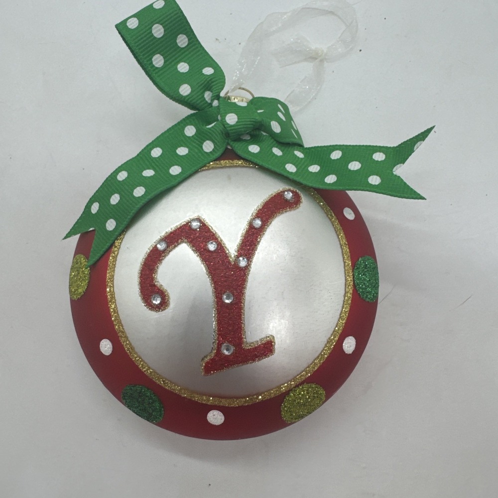 Christmas‎ Ornament Letter Y 4"
